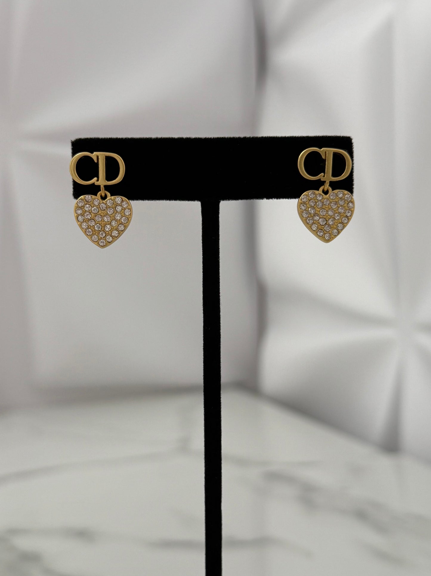 Cd Heart Earrings