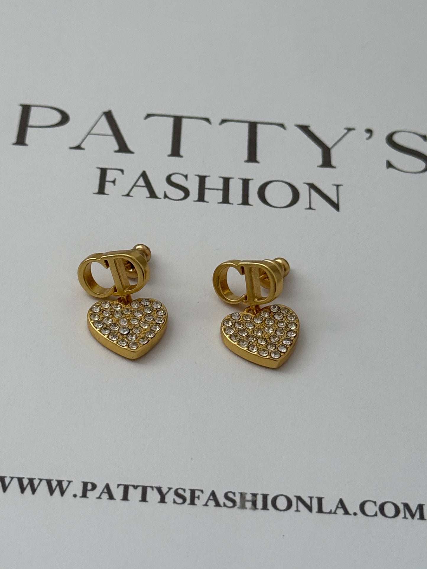 Cd Heart Earrings