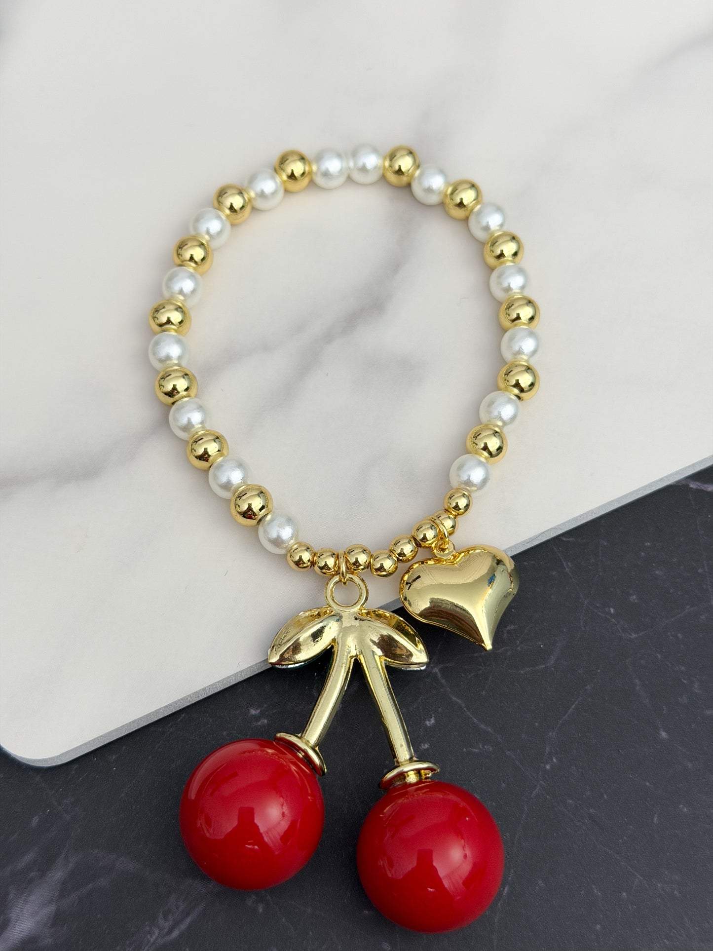 Cherry Heart π Bracelet