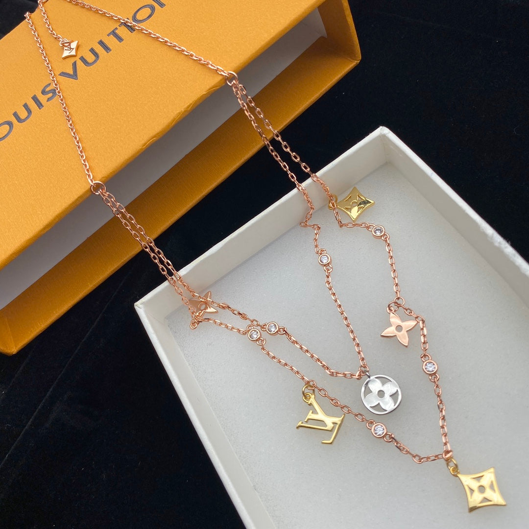 Two Layer Rose Gold Necklace