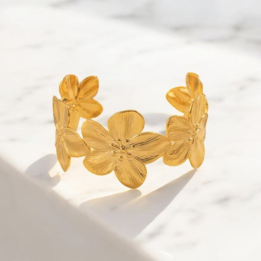 Flower Cuff Bracelet
