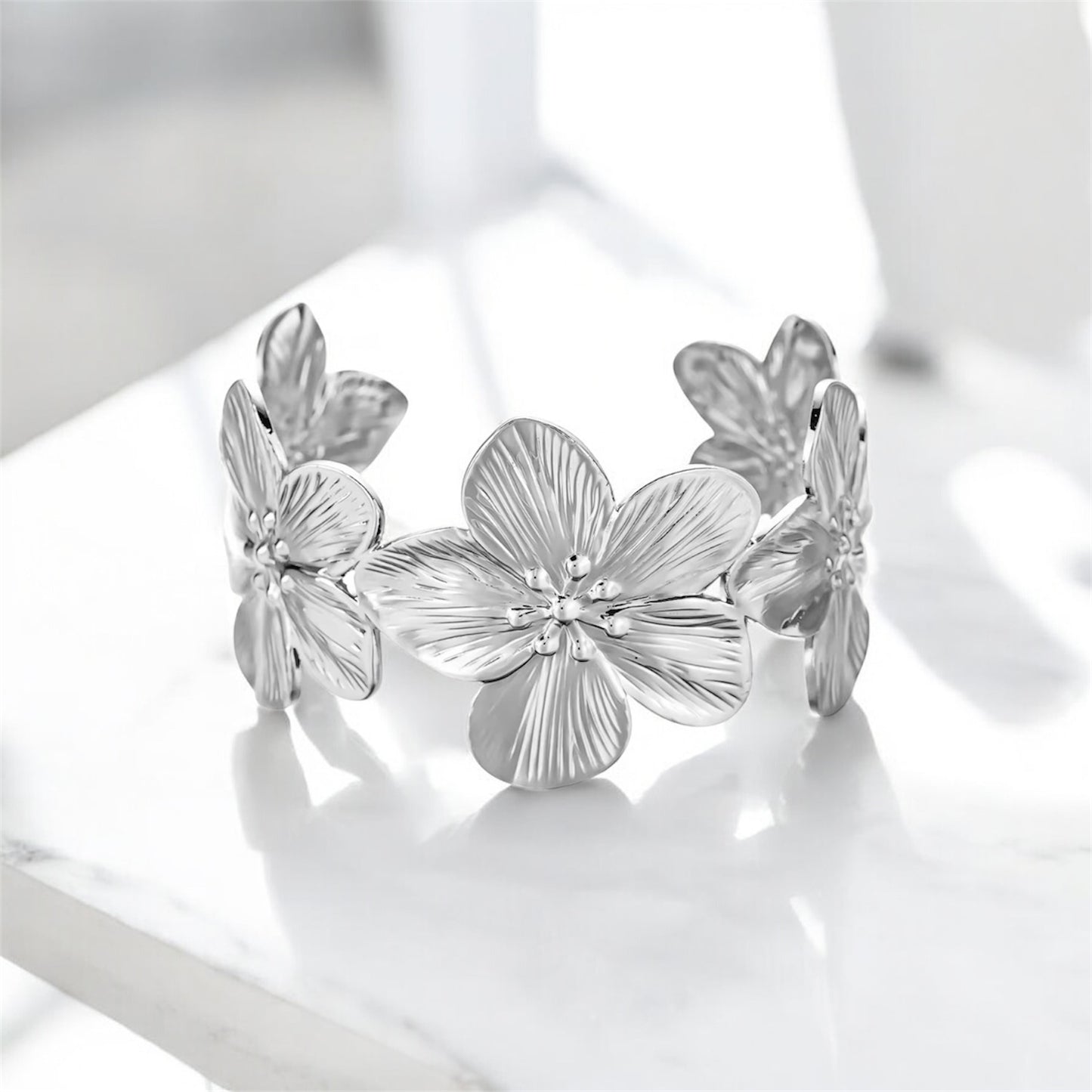 Flower Cuff Bracelet