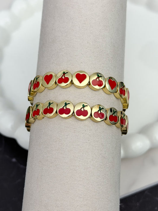 Cherry Elastic Bracelet