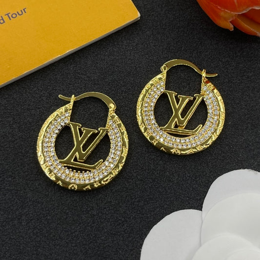 Luvi Crystal Hoop Earrings