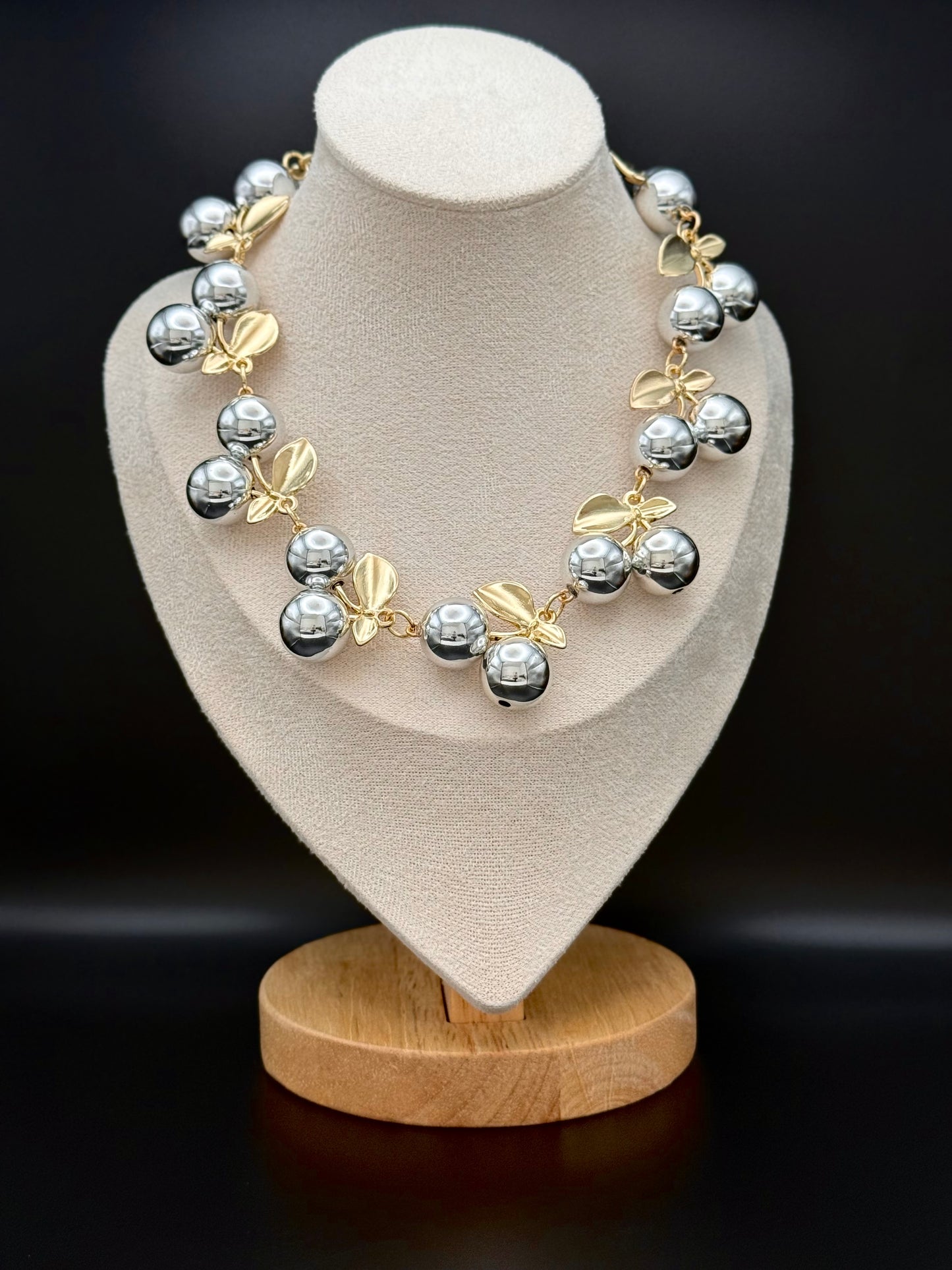 Two Tone Cherry Necklace