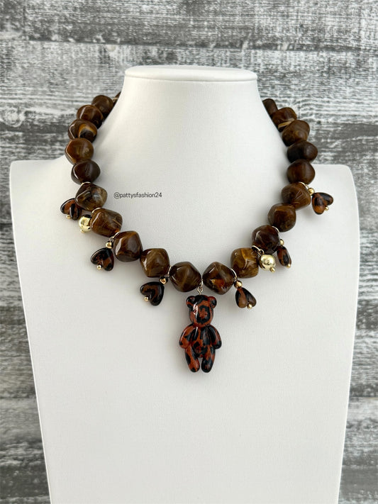 Brown Bear Necklace